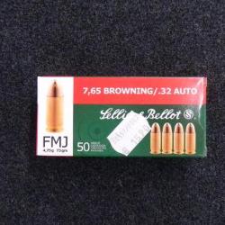 Sellier & Bellot 7,65 Browning FMJ 73 grains (x50)