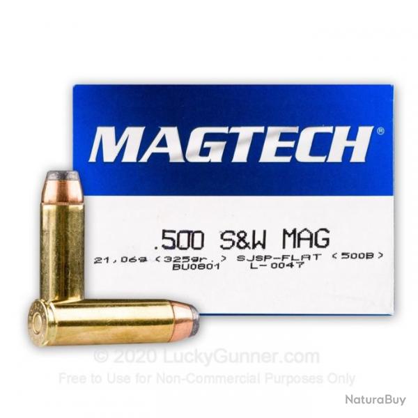 Magtech 500 S/W mag 325 grs SJSP (x20)