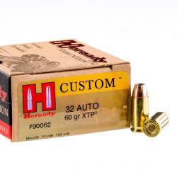 Hornady Custom 32 auto XTP 60 grs (x25)