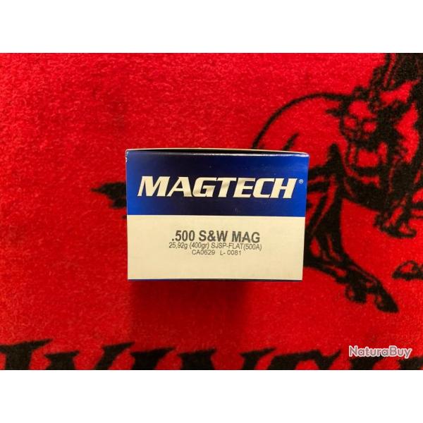 Magtech 500 S&W mag SJSP-FLAT 400 grs (x20)