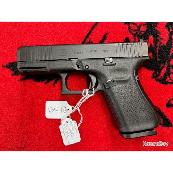 Glock 19 gen 5 FS MOS 9 mm