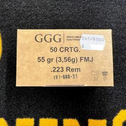 GGG 223 rem FMJ 55 grs (x50)