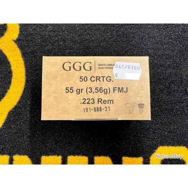 GGG 223 rem FMJ 55 grs (x50)