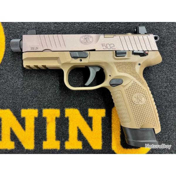 FNH USA 502 T TAN filet 22 lr