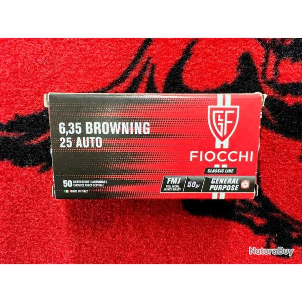 Fiocchi 6,35 browning FMJ 50 gr