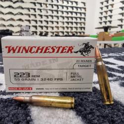 Winchester 223 rem 55gr fmj (x20)