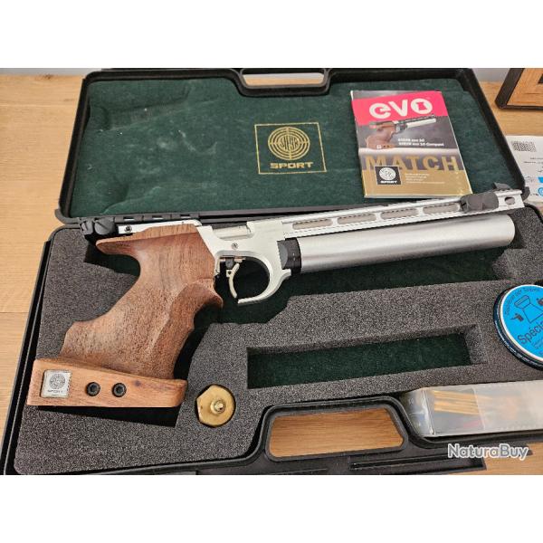 Pistolet  air Steyr calibre 4.5mm - Modle Evo 10 Argent