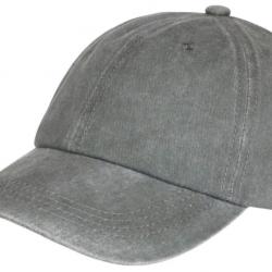 Casquette Baseball Grise en Coton Delave Retro Fliep Taille unique Gris