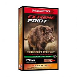 Cartouches WINCHESTER 270 WIN Extreme Point - COPPER IMPACT 130GR X20