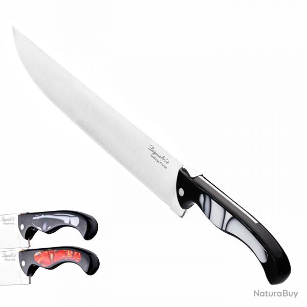 Couteau de chef Laguiole oiseau 25 cm avec manche en acrylique noir Rouge