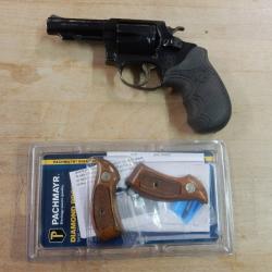 REVOLVER SMITH & WESSON MOD 36 CAL 38 SP + PLAQUETTE PACHMAYR OCCASION BON ETAT