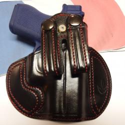 ETUI CUIR port INSIDE "FLAP BEST WAY" pour GLOCK (entreprise artisanale française)