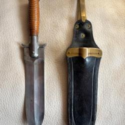 Couteau - US cavalerie- Springfield 1880 "Hunting knife " - 1er type-  et son fourreau