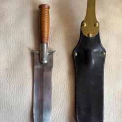Couteau - US cavalerie- Springfield 1880 "Hunting knife " - 1er type-  et son fourreau