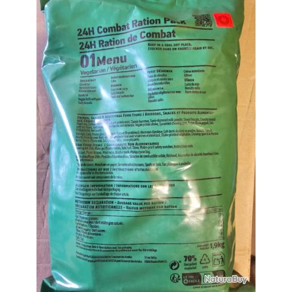 Ration lyophilis arme de terre