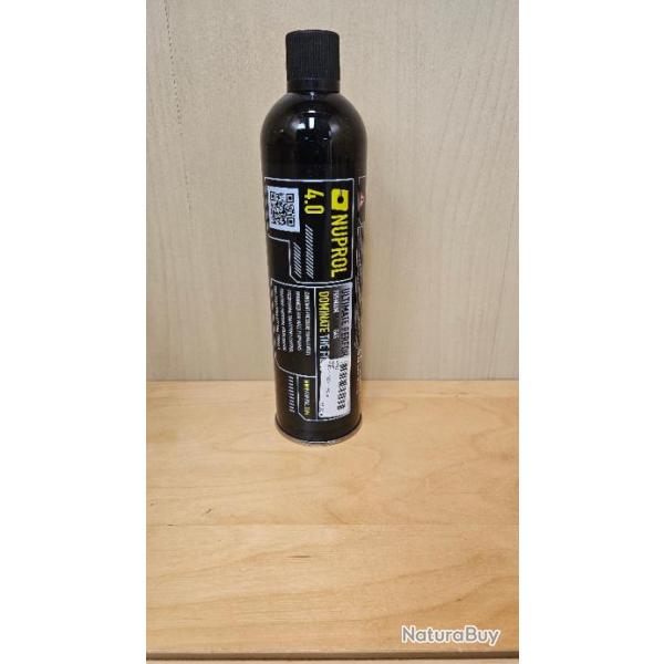 Bouteille GAZ Airsoft Premium 4.0 Nuprol 420 ml - Noir