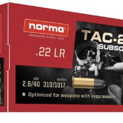 Munitions 22Lr Norma TAC-22 SUBSONIC