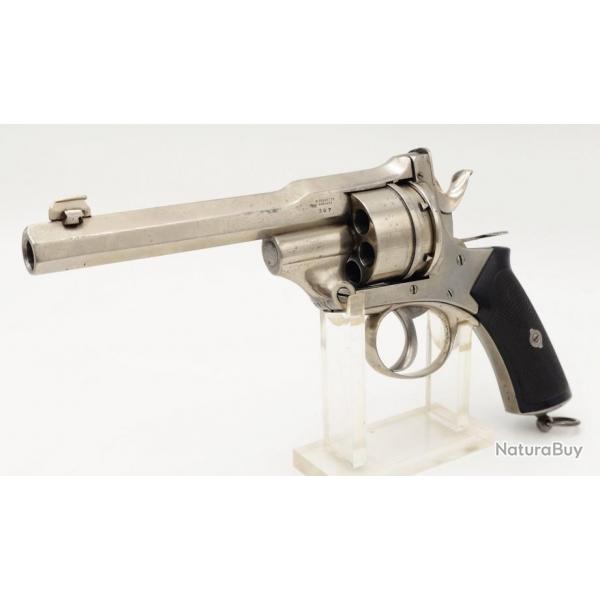 REVOLVER A SYSTEME DE PHILIPPE COQUETTE A LIEGE BREVET DE 1875 CALIBRE 11MM CF - BELGIQUE XIX Trs 