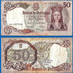 Portugal 50 Escudos 1964 Infanta D Maria Escudo Billet