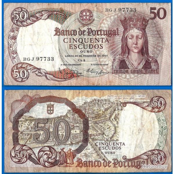 Portugal 50 Escudos 1964 Infanta D Maria Escudo Billet