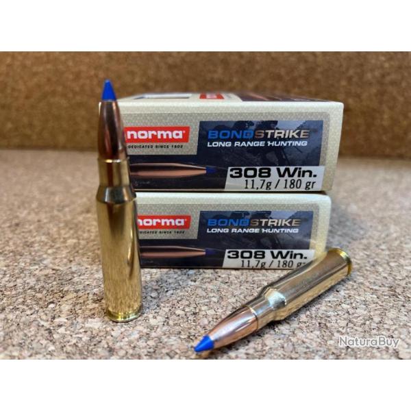 4Boites de munitions Norma Cal 308 win. Bondstrike Extreme 11.7g