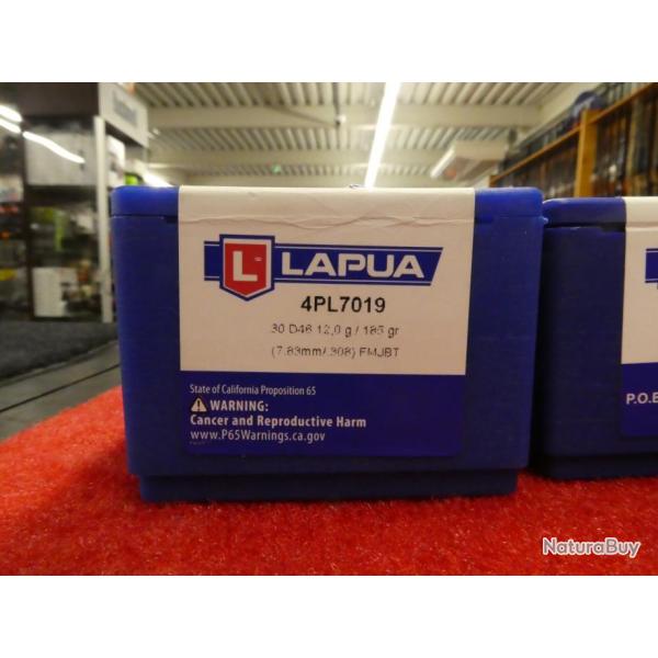 Lapua Ogives .30 / 308 FMJ BT 185gr (x100)