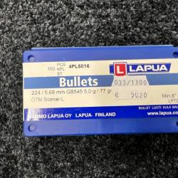 Lapua Ogives .224/5.69 OTM Scenar-L 77gr (x100)