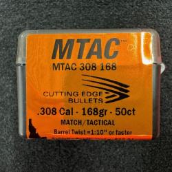 Cutting Edge Bullets MTAC .308 168 grs (x50)