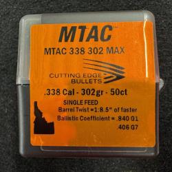 Cutting Edge Bullets MTAC .338 302 grs MAX (x50)