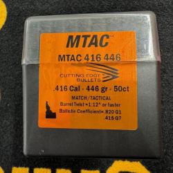 Cutting Edge Bullets MTAC .416 446 grs (x50)