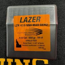 Cutting Edge Bullets LAZER .416 550 MAX gen 2 (x50)