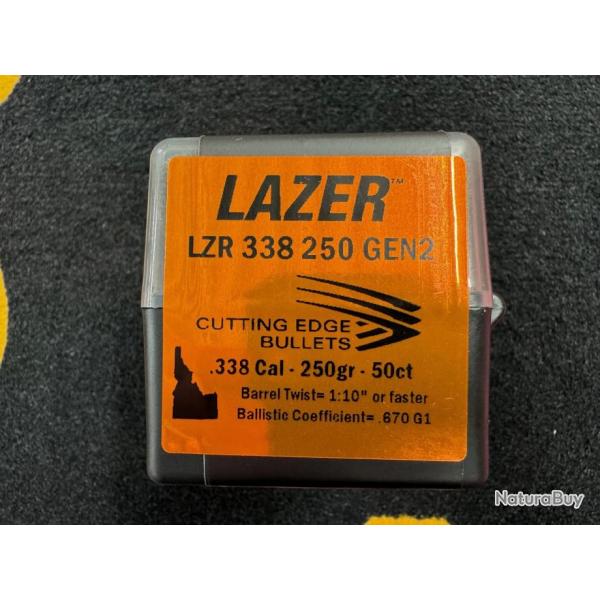 Cutting Edge Bullets LAZER .338 250 grs gen 2 (x50)