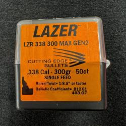 Cutting Edge Bullets LAZER .338 300 MAX gen 2 (x50)