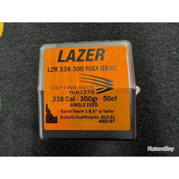 Cutting Edge Bullets LAZER .338 300 MAX gen 2 (x50)