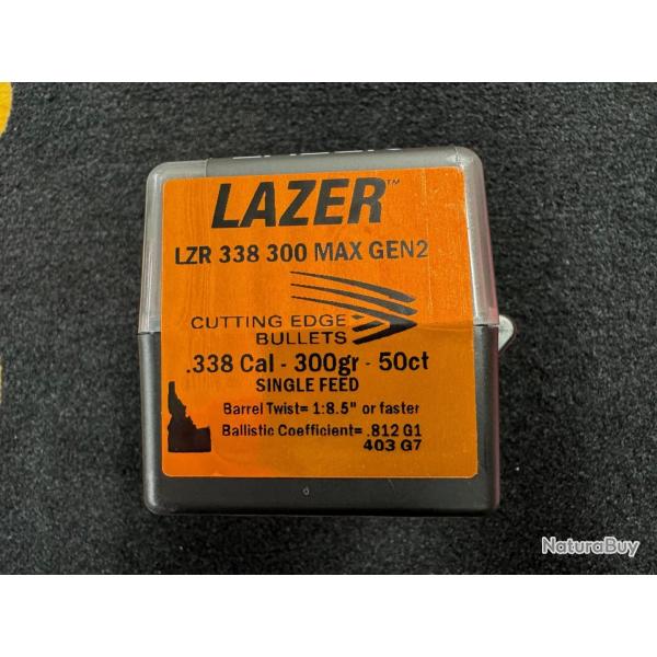 Cutting Edge Bullets LAZER .338 300 MAX gen 2 (x50)