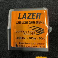 Cutting Edge Bullets LAZER .338 265 gen 2 (x50)