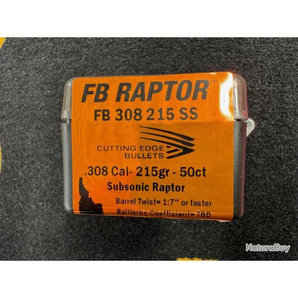 Cutting Edge Bullets FB RAPTOR .308 215 SS (x50)