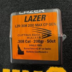 Cutting Edge Bullets LAZER .308 200 MAX CP GEN2 (x50)