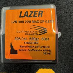 Cutting Edge Bullets LAZER .308 220 MAX CP GEN2 (x50)