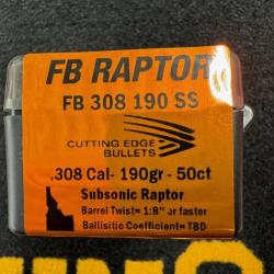 Cutting Edge Bullets FB Raptor .308 190 Subsonic (x50)