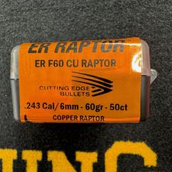 Cutting Edge Bullets ER RAPTOR .243/6mm 60 grs (x50)