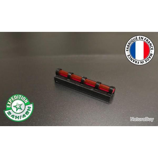 Guidon de vise fluo en fibre optique de 2mm (rouge), largeur bande 7mm