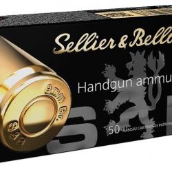 BOITE DE 50 CARTOUCHES SELLIER BELLOT CAL. 9 BROWNING COURT / 380 AUTO FMJ 92GRS - CATEGORIE B