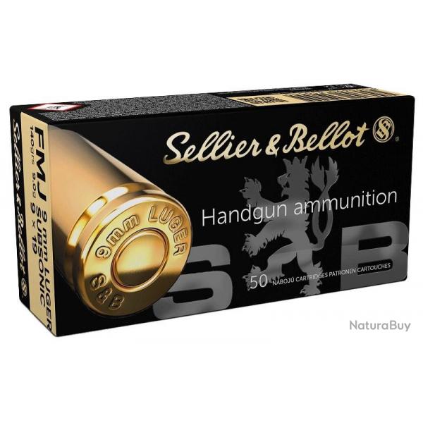 BOITE DE 50 CARTOUCHES SELLIER BELLOT SUBSONIQUES CAL.9x19 / 9 PARA / 9 LUGER FMJ 140GRS - CATEGORIE