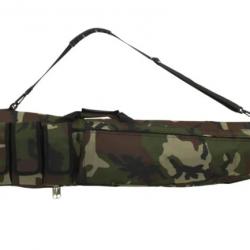 Sac à fusil avec bandoulière 120 cm en tissu Oxford camouflage vert