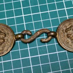 BOUCLES DE CEINTURON OFFICIER CAVALERIE, RESTAURATION ..CHARLES 10.. DEBUT 19 EME SC