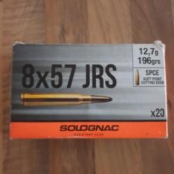 Boite de 20 balles 8x57 jrs 12,7g / 196grs solognac decathlon