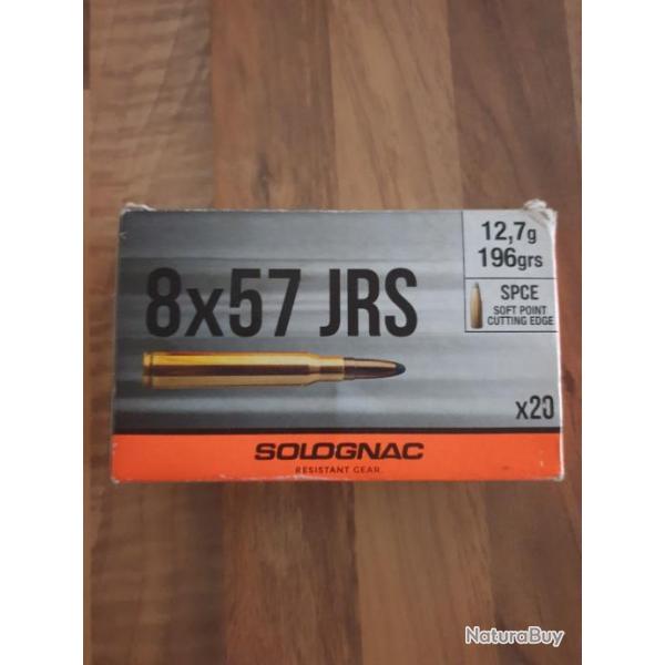 Boite de 20 balles 8x57 jrs 12,7g / 196grs solognac decathlon