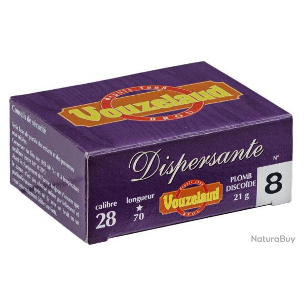 Cartouches Vouzelaud Dispersante - Cal. 28/70 - Plomb Grand Culot - Plombs n8