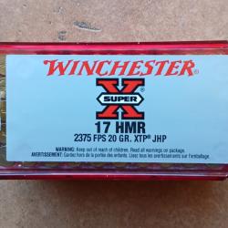 Winchester Super X   cal 17 HMR 20 grains JHP